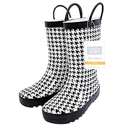 Hudson Baby Kids Rain Boots, Houndstooth, 6 US