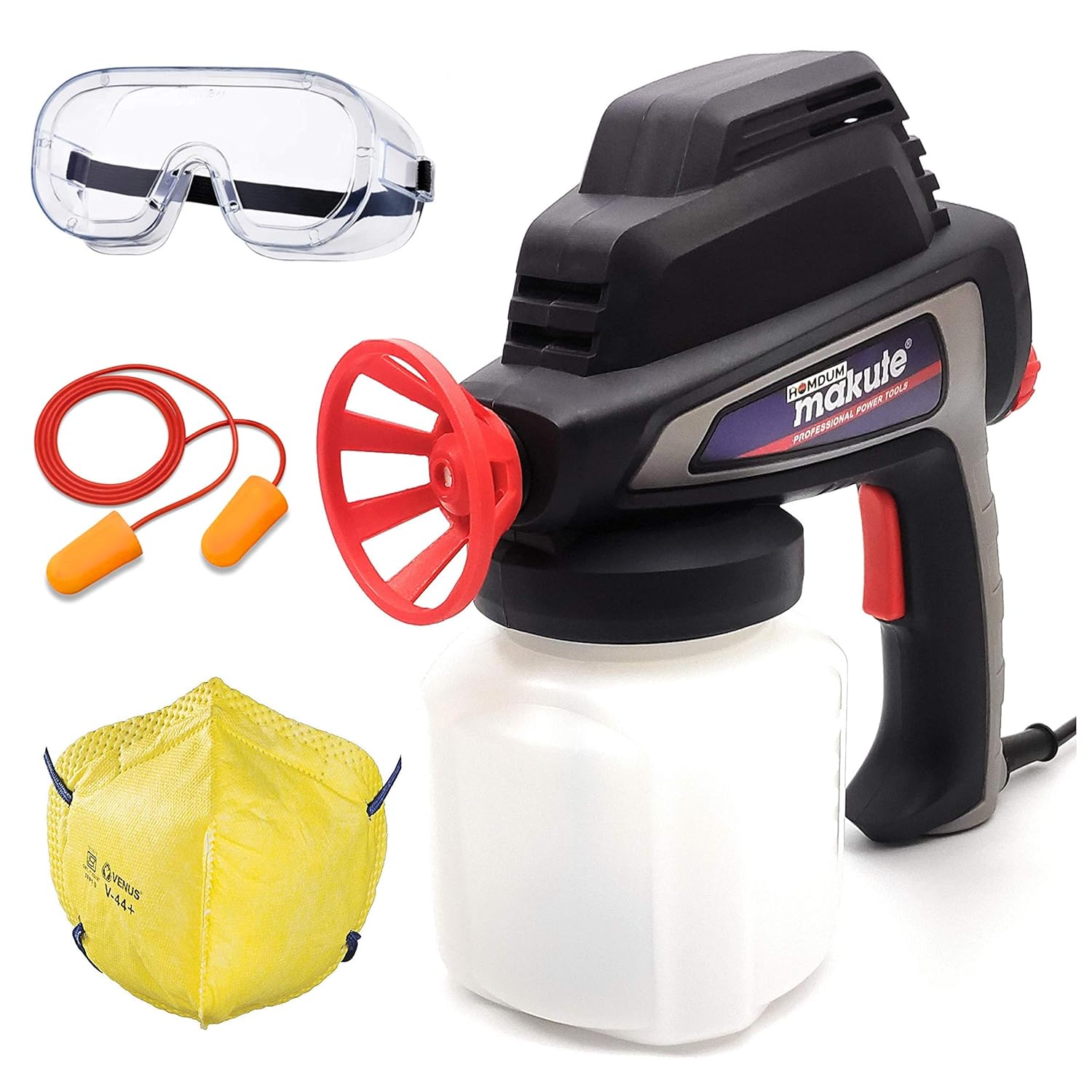 Homdum Electric HVLP Paint Spray Gun 80 W Portable Painting Tool for