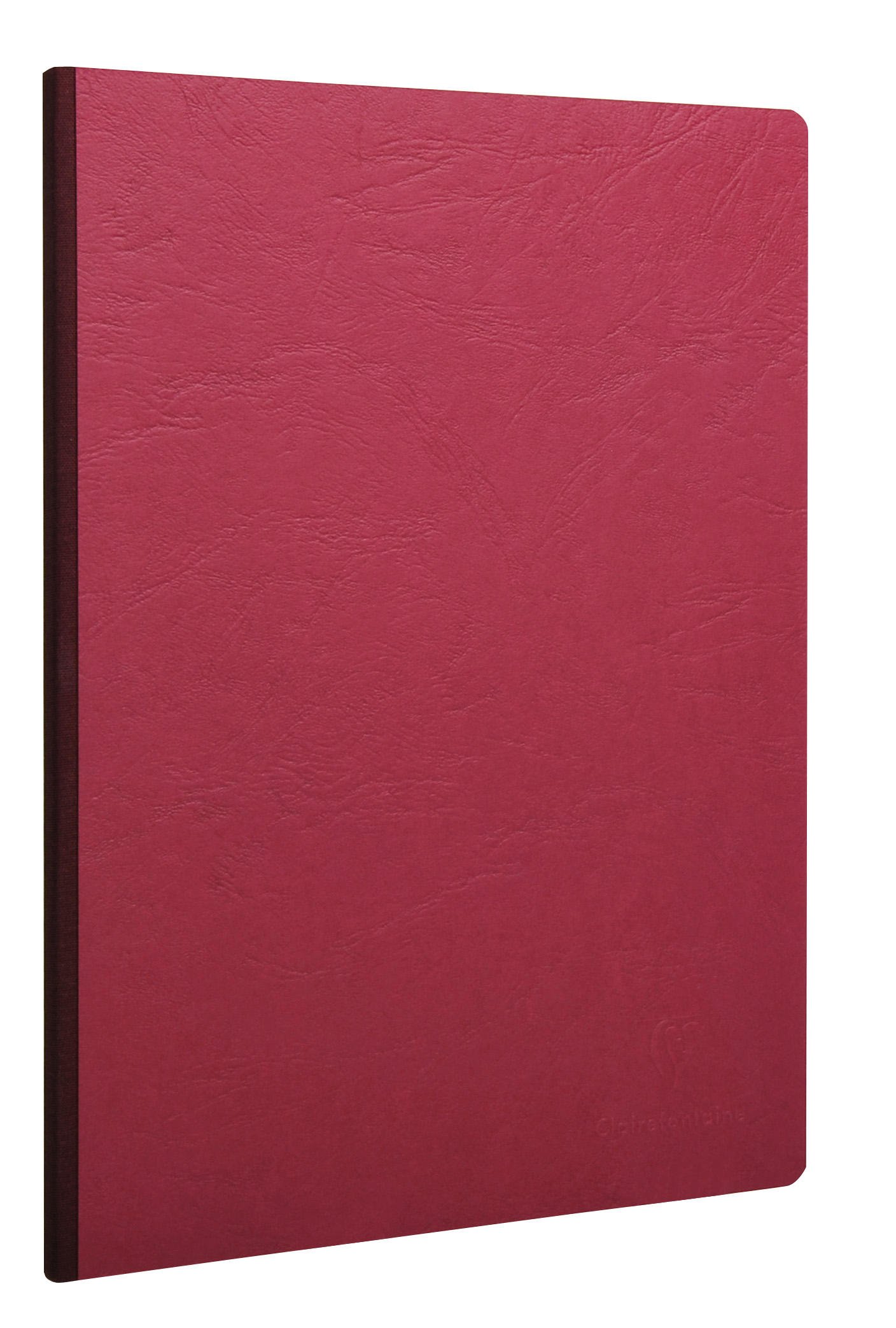 Clairefontaine 791402C Collection Age Bag Red Canvas Back Stitched Notebook - A4 21x29,7cm - 192 Plain White Pages - Paper 90g - Leather Grain Cover Card
