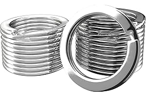 Silipac Small Key Rings 0.8 in (20mm) - Heavy Duty Key Ring Bulk for Crafts - Split Keychain Rings Pet Collar, Tags, Car Keys Organize 12 pcs
