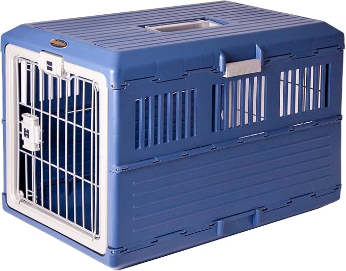 Iris Ohyama Caisse De Transport Cage Transport Pliable 2 Portes Devant Derriere Poignee Ventilation Optimale Pour Chat Chien Max Kg Pet Carry Fc 670 Bleu Amazon Fr Animalerie