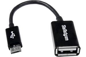 StarTech.com 5in Micro USB to USB OTG Host Adapter - Micro USB Male to USB A Female On-The-GO Host Cable Adapter (UUSBOTG)