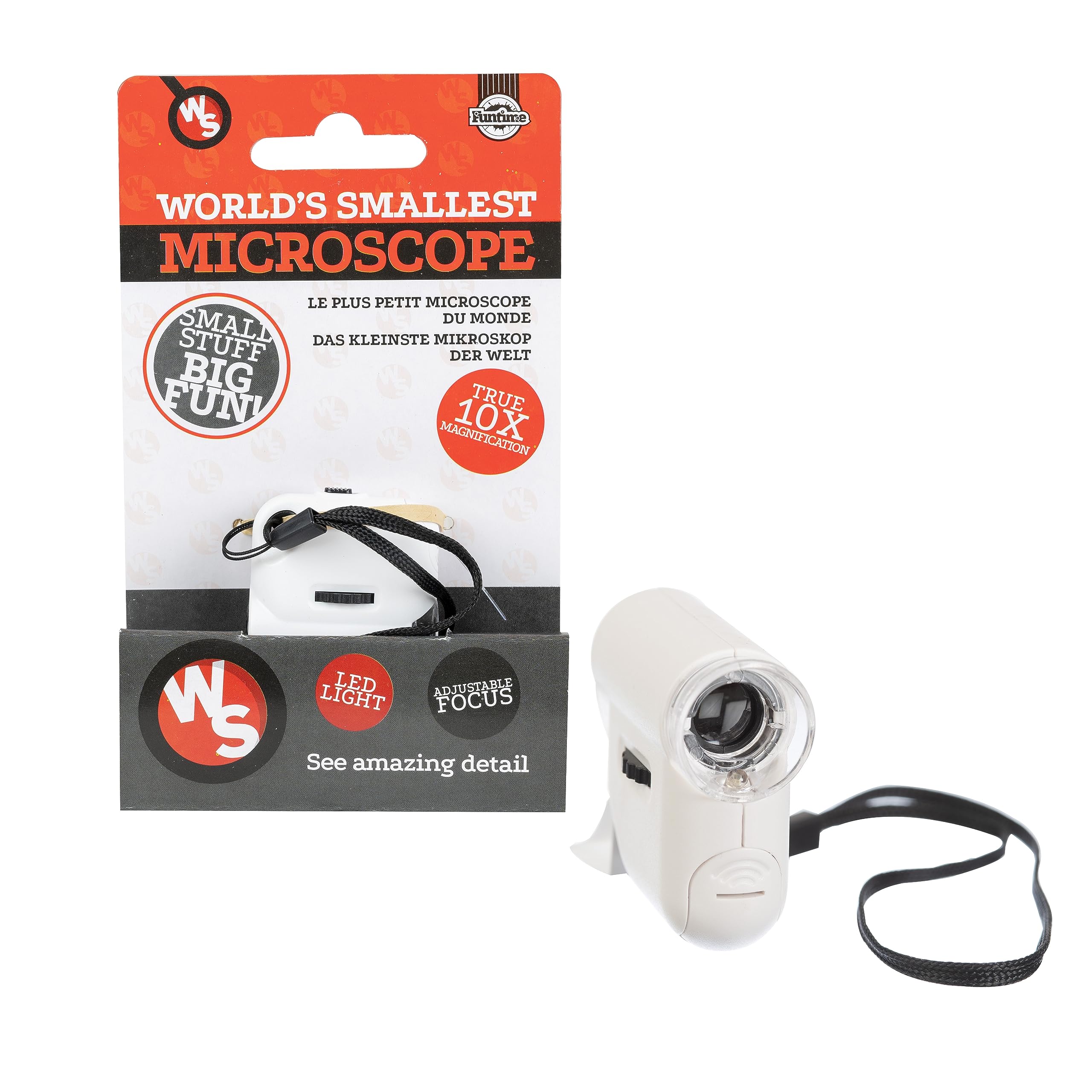 World's Smallest Microscope – Pocket-Sized STEM Exploration!, White