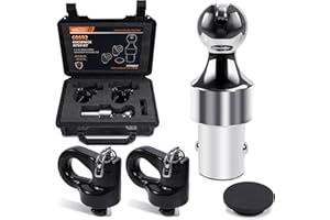 QUEENCAR 60692 Gooseneck Hitch Kit, 2-5/16 Gooesneck Ball Fits Ford 2013-2024 Ford F250 F350 F450, 2016-2024 Chevrolet Silverado, GMC Sierra & Titan XD，30000 lbs GTW/ 7500 lbs VTW，2 Safety Chain