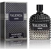 Valencia UOMO for Men Eau De Parfum - Woody Aromatic Fragrance - Floral Twist Blended with a Cool Facet of Mineral Notes & Salt - Edgy yet Masculine Scent - Cologne or Everyday Use - 100ml Bottle