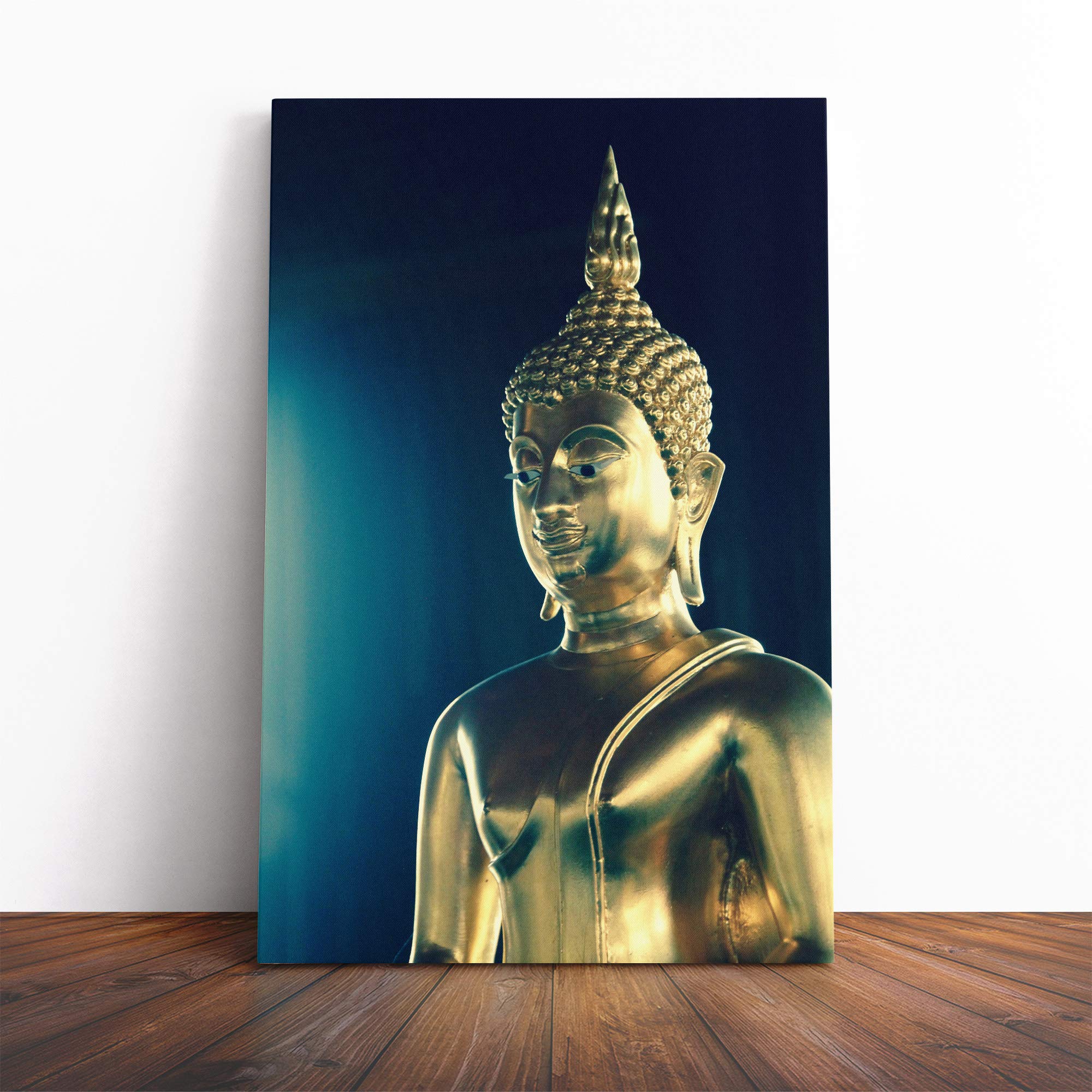 Oriental Buddha (10) Canvas Print | Gallery Wrapped 30mm Frame Wall Art | 20x14 inches | Ready to Hang | Modern Religious Picture | Living Room Bedroom Lounge Office