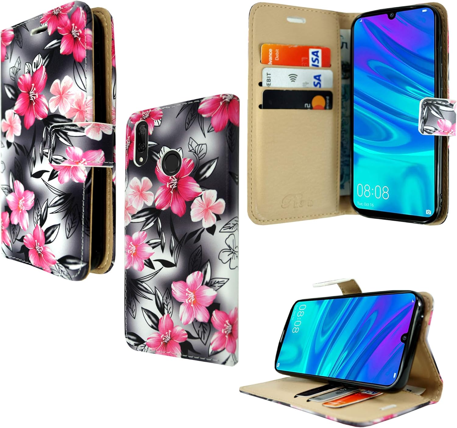 For Huawei P Smart 2019 POT-LX1 - Premium Leather: Amazon.co.uk ...