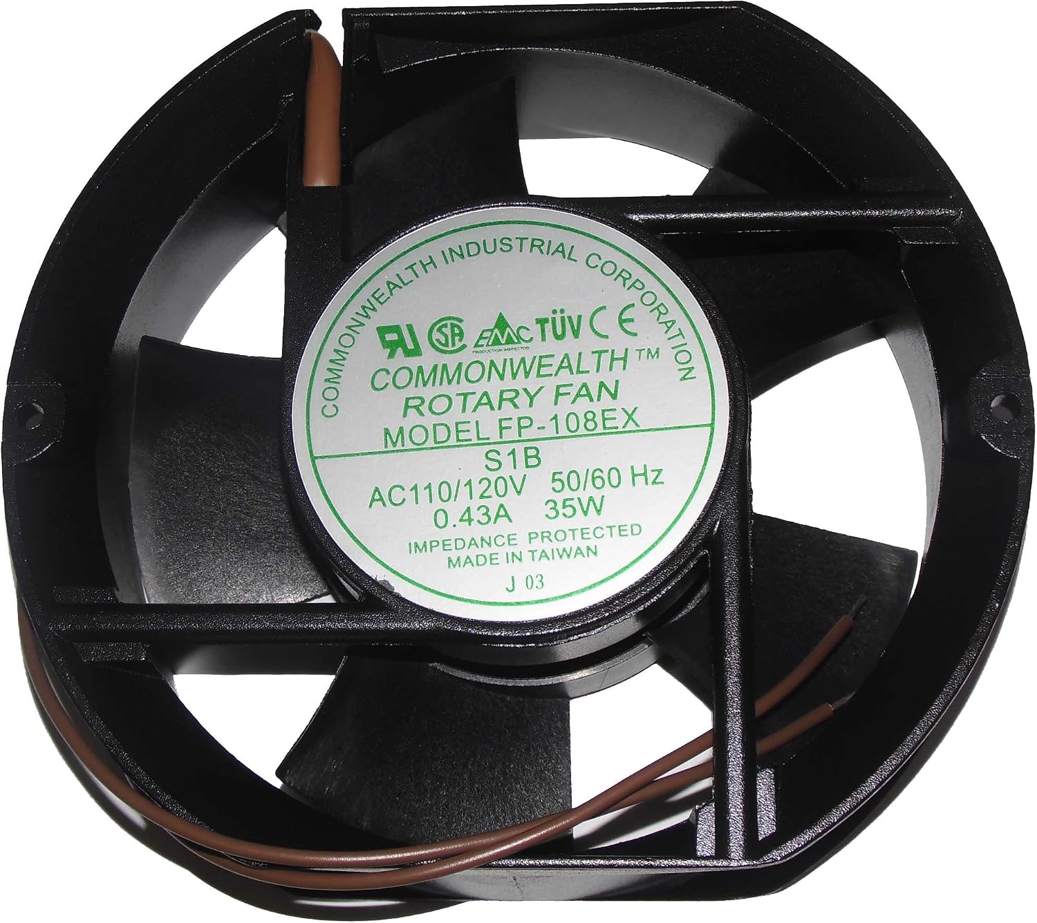Ventilateur De Refroidissement GT17251HBL3 - AC 380V, 36W, Dimensions 172x51 Mm