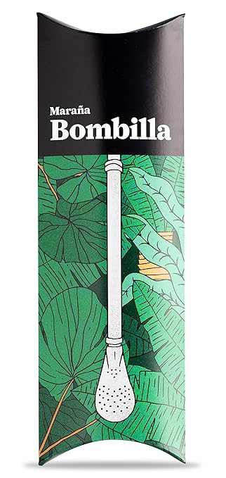 Maraña Bombilla Strohhalm Löffel für Mate Tee ? Trinkrohr aus Edelstahl ? Trinkhalm mit Sieb filtert Teeblätter ? Strohhalm a