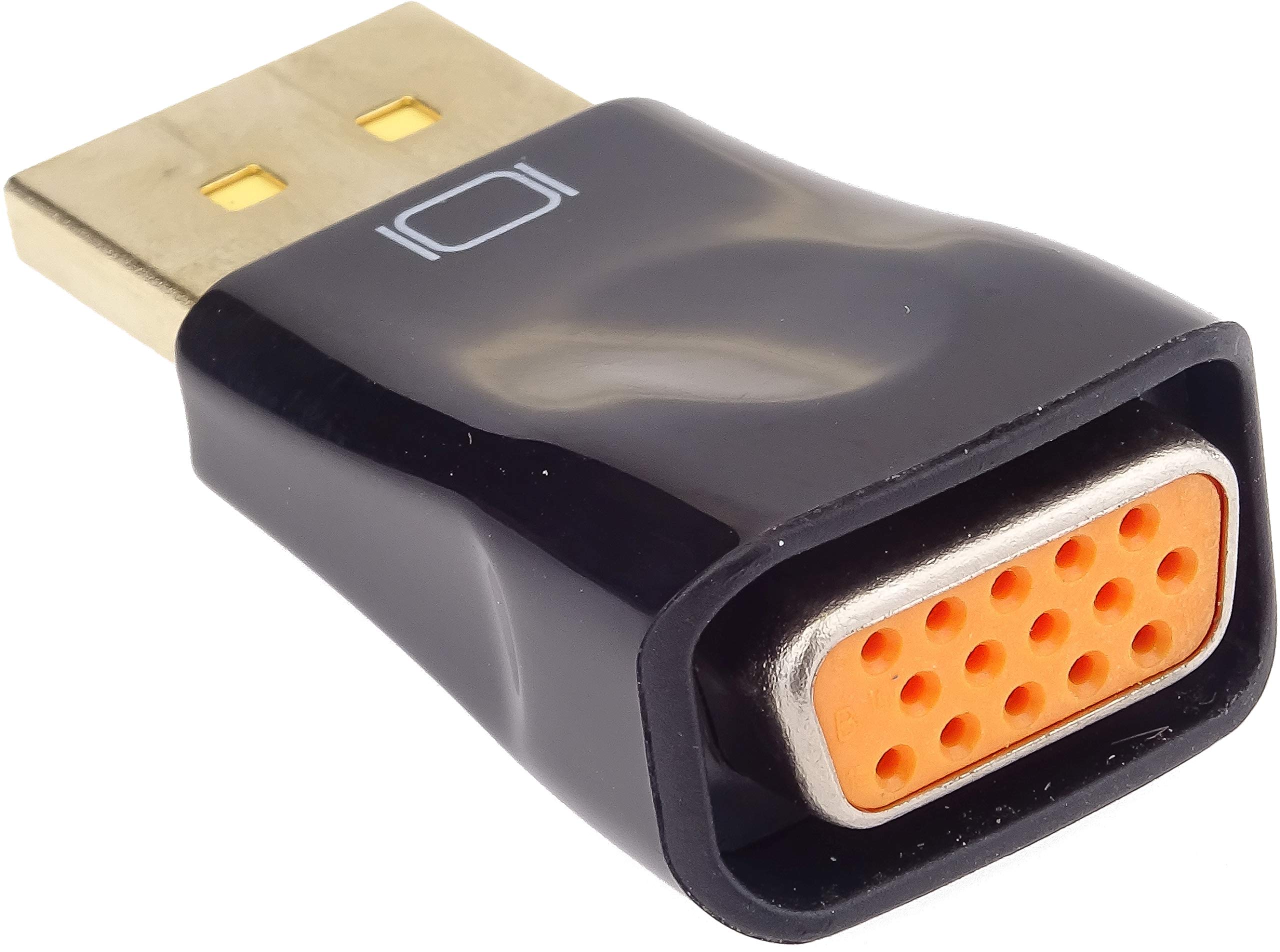 PremiumCord DisplayPort to VGA Adapter, Video Full HD 1080p 60Hz, DisplayPort Male to VGA Female, Gold-Plated Connectors, Black