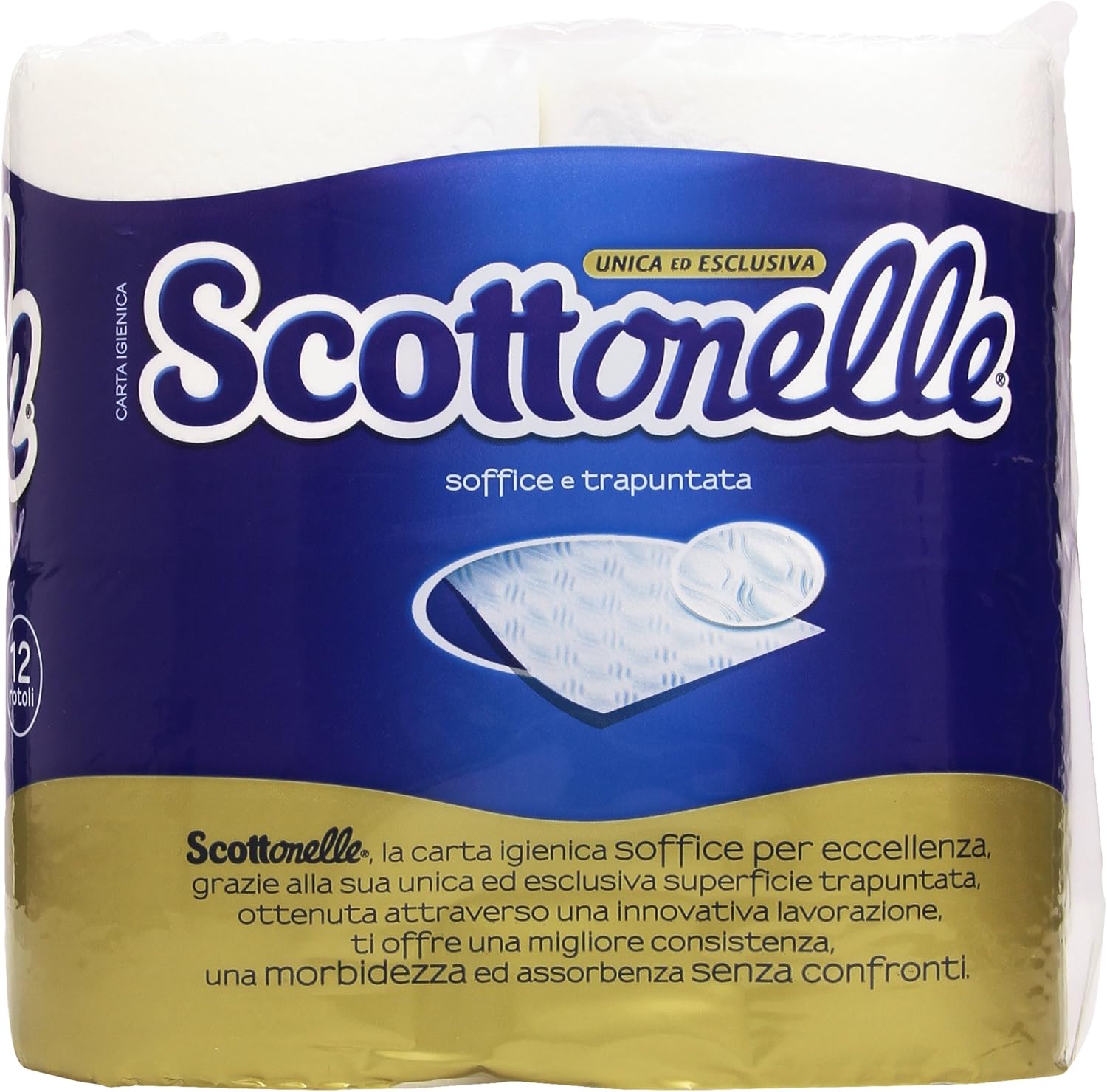 Scottonelle Soft and Quilted Toilet Paper - Pack of 12 Rolls, White, 1 count (Pack of 12) - Image 3