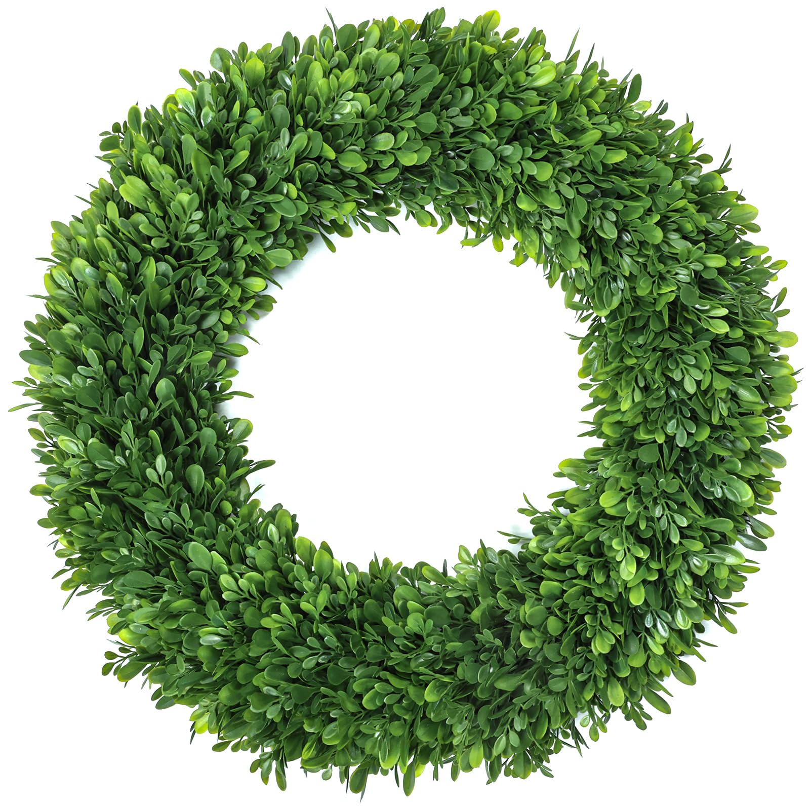Photo 1 of **used***26Inch Boxwood Wreaths for Front Door?Summer Wreaths for Front Door Outside Realistic?Front Door Wreath Outside All Season?Artificial Green Wreath for Farmhouse Porch Wall Wedding Room Home Decor