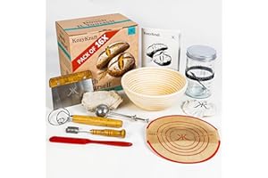 KOZY KRAFT DOUGH IT YOURSELF Sourdough Starter Kit - Glass Jar, Bread Making Supplies, Gluten-Free Option, with Health Tracke