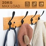 GlazieVault Coat Hooks for Wall 2 Pack Stainless Steel Heavy Duty view 5