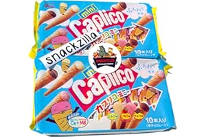 Snackzilla Caplico Mini Ice Cream Cones (20 Sticks), Exotic Candy, Weird Food, Asian Candy, Japan Snacks, Japanese Chocolate, Kawaii Snacks, Ice Cream Candy Cones, Japanese Candy and Snacks, Marshmallow Candy