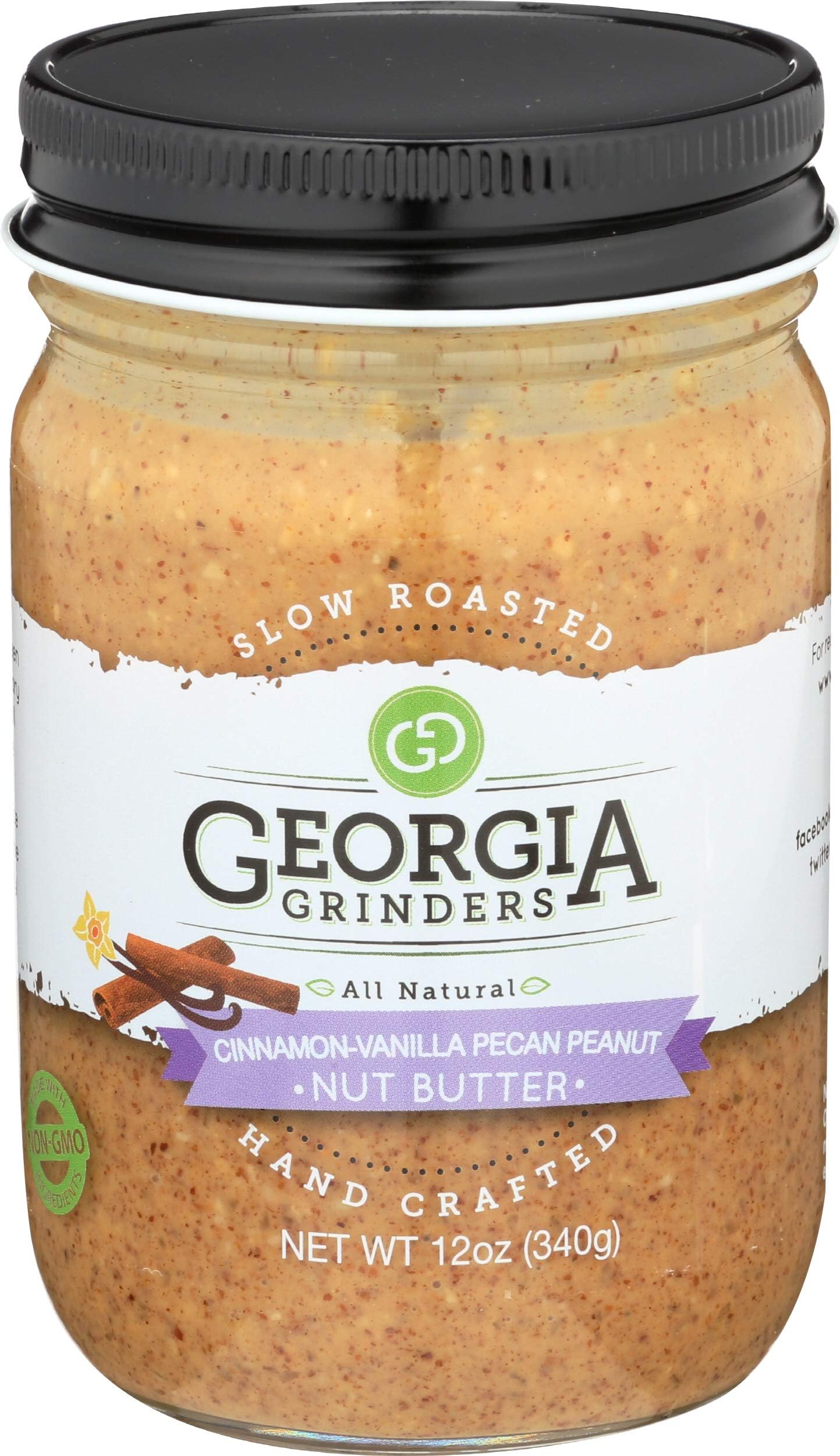 Georgia Grinders Premium Nut Butter Georgia Grinders Cinnamon Vanilla Pecan Peanut Butter