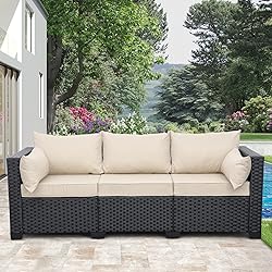 Rattaner Patio Furniture 3-seat Sofa Wicker Outdoor