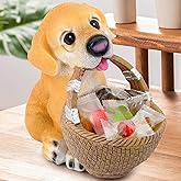 VelluraCove Dog Candy dish Candy bowl, key bowl for entryway table,Funny Dog Dish Key Holder Bowl,Statues for Office Desk Home Decor Entryway Table Decor Storage Basket (Labrador)