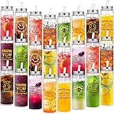 Skylety 24 Pcs Employee Appreciation Gifts Thank You Plastic Cups with Lids Straw 17 oz Reusable Acrylic Skinny Tumblers Smile Face Valentines Appreciation Gift for Coworker Staff Teachers Nurses Team