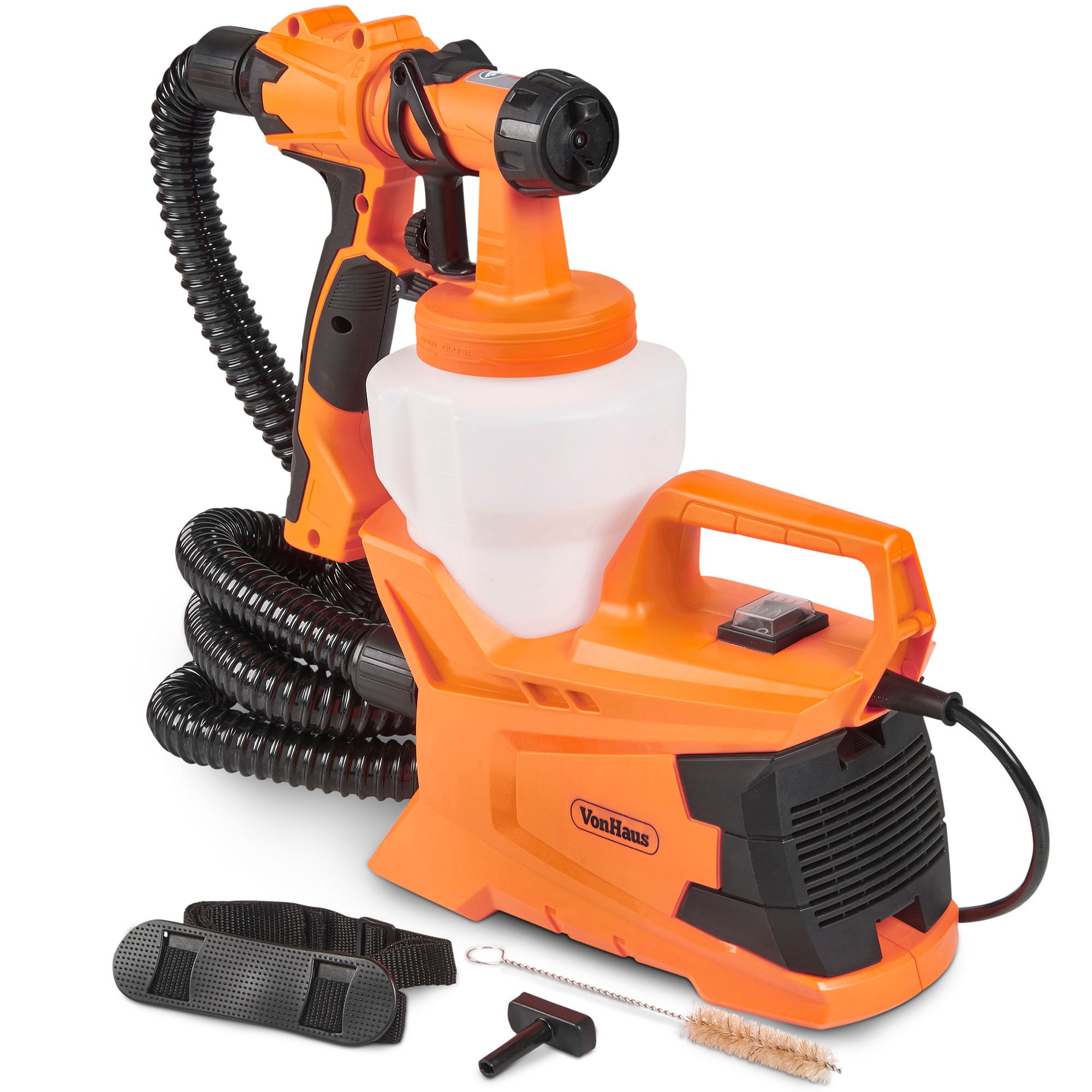 VonHaus 6.5Amp Electric HVLP Spray Gun Power Paint Sprayer with 3