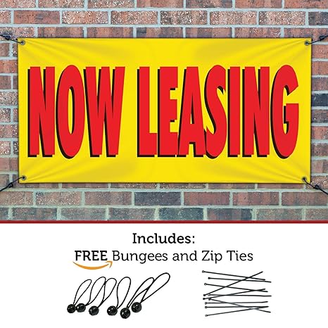 Amazon Com Half Price Banners Now Leasing Vinyl Banner Indoor
