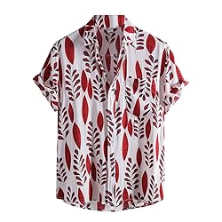 Mens Shirt Mens Hawaiian Shirts Button Down Short