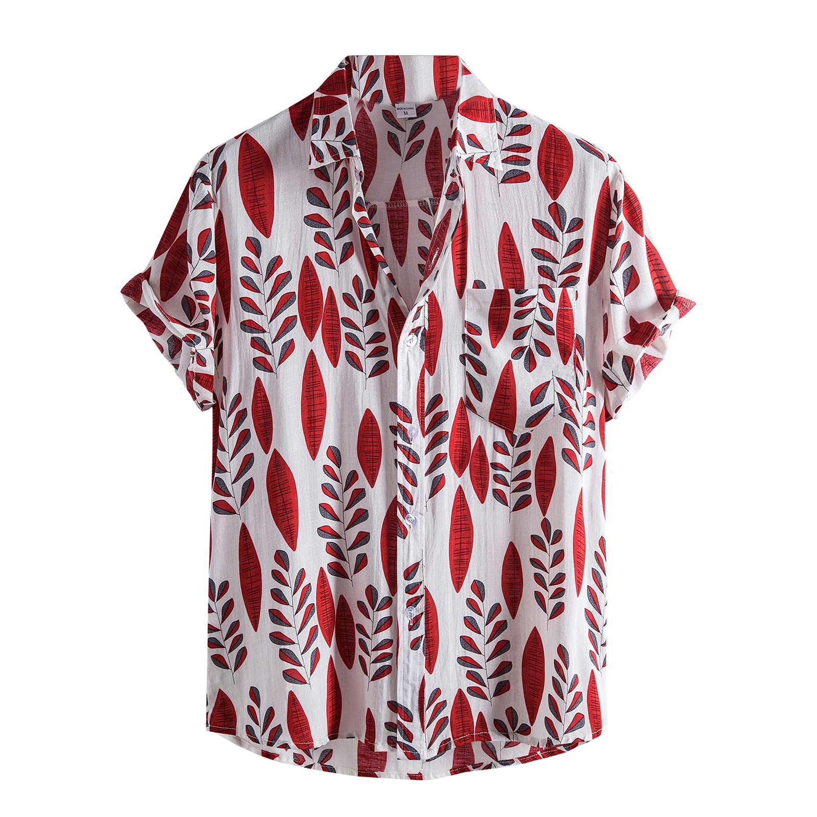 Mens Shirt Mens Hawaiian Shirts Button Down Short