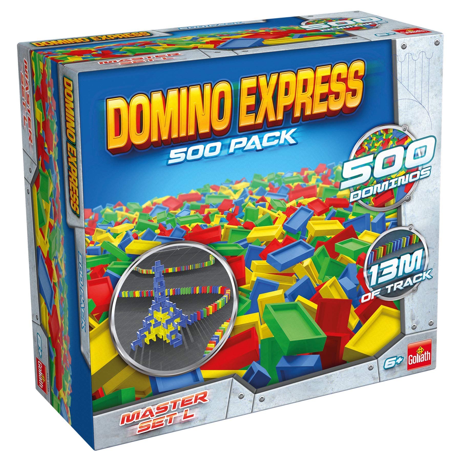 Domino Express 500 Bricks, Domino Game for Children from 6 Years, Construction Toy with 500 Dominoes