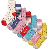 COTTON DAY 7 Days of the Week Gift Box Kids Girls Fashion Short Socks Cute Animal, Floral, Stars, Stripes & Polka Dots Design