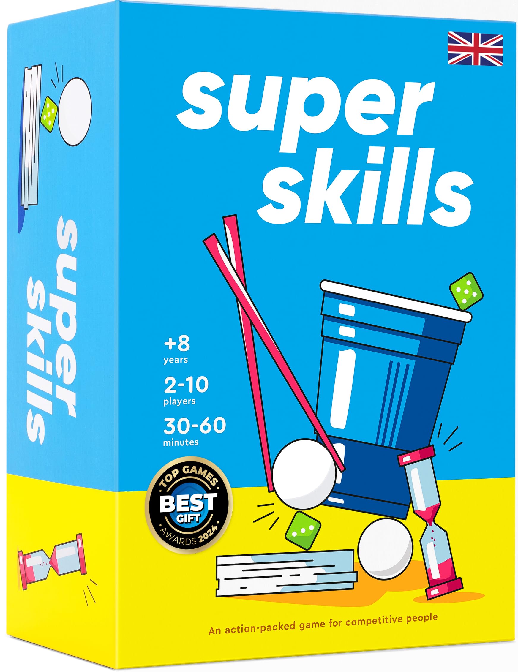 Super Skills - Action Game for Competitive People - Beat Your Friends at 120 Challenges - Fun Group Activity for Family Night or Party with Kids, Teens & Adults