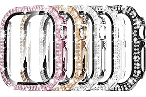 Simpeak 5-Pack Women Bling Screen Protector Case Compatible with Apple Watch 38mm 40mm 41mm 45mm Series 11 42mm 46mm, Screen Case Compatible with iWatch Series 11 10 9 8 7 6 5 4 3 2 1 (46mm)