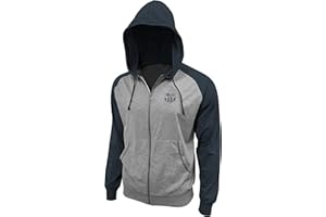Icon Sports Soccer Hoodie Jacket – Official Men’s Lightweight Football Club Team Logo Full Zip Up Casual Training Adult Top