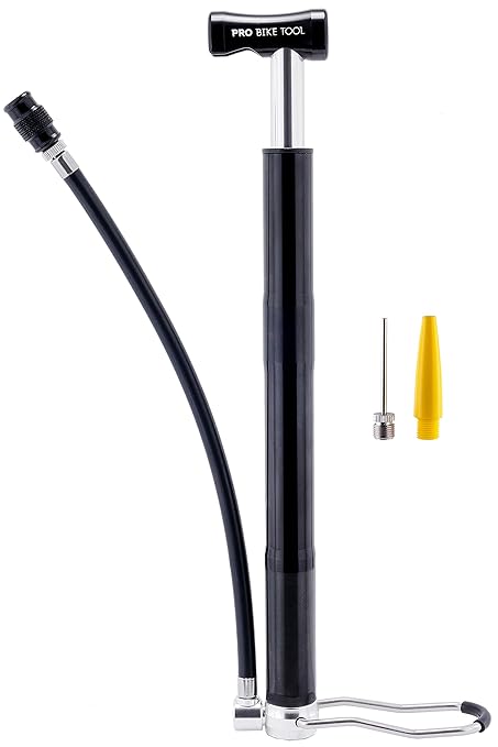 Pro Bike Tool Mini Hochdruck Standpumpe Unterwegs & Zuhause, Presta- und Schrader-Ventil kompatibel. Top Fahrradpumpe mit aus