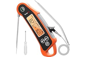 ThermoPro TP710 Instant Read Meat Thermometer Digital for Cooking, 2 in 1 Waterproof Kitchen Food Thermometer with Dual Probe