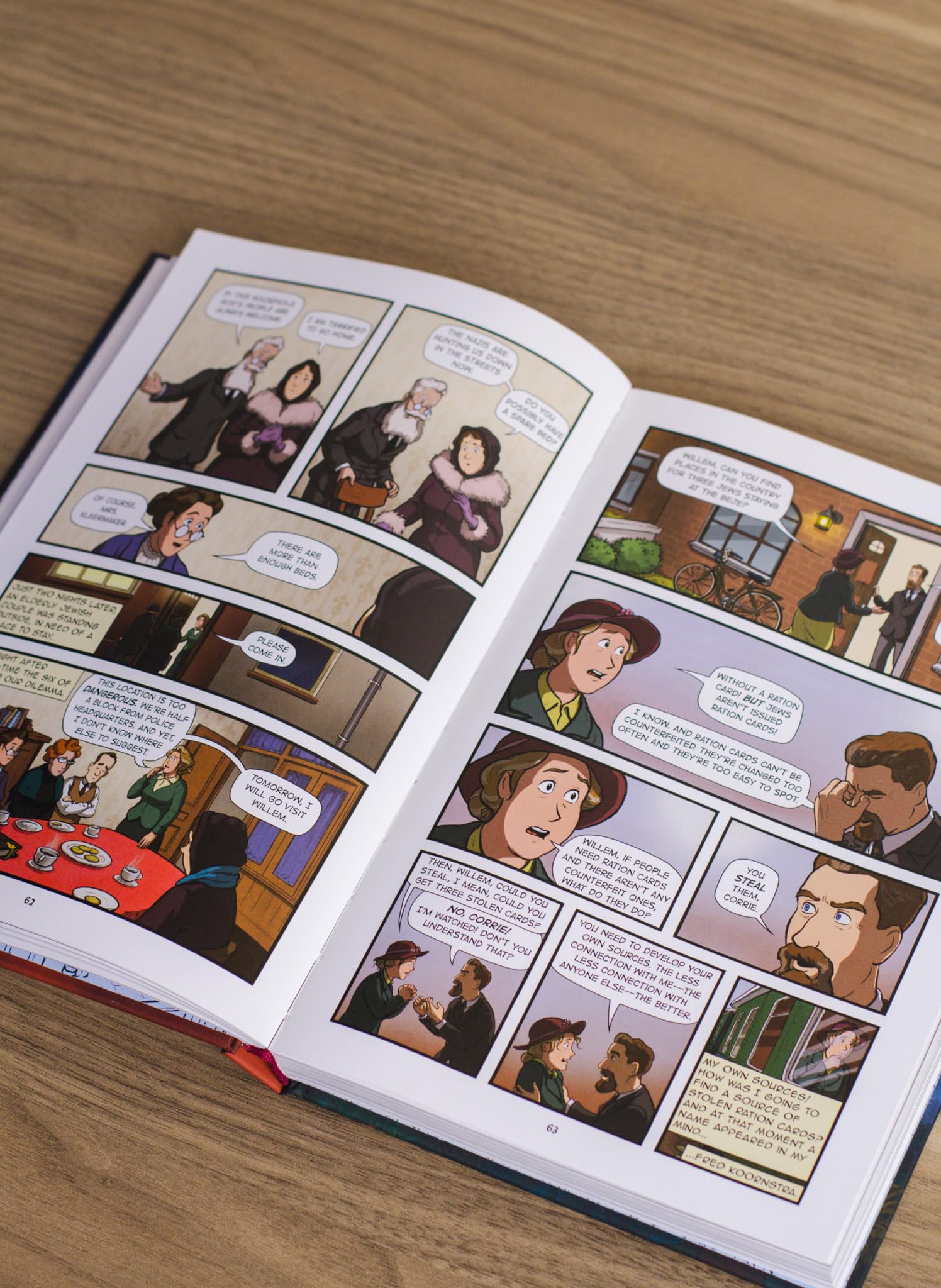 The Hiding Place: A Graphic Novel―For Ages 8-12, Full Color, Illustrated, World War II, Biography