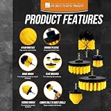 TDBS 5pc Drill Brush Set for Carpet Tub Sink Bathroom Shower Car Grout Cleaner view 2