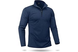 Boladeci Men's Quarter Zip Pullover Premium Fleece Lined Heather Long Sleeve Golf Shirts Midweight 1/4 Half Zip Sweatshirts