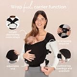 Boba Bliss Pre-Wrapped Baby Wrap Carrier Newborn Sling Black view 5
