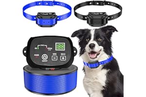 PETKATIE Basic In-Ground Pet Fence, Underground 2 Dogs Fence System, Electric Fence for 2 Dogs Training Collars for Dogs Over 20lb, Wireless Electric Dog Fence System