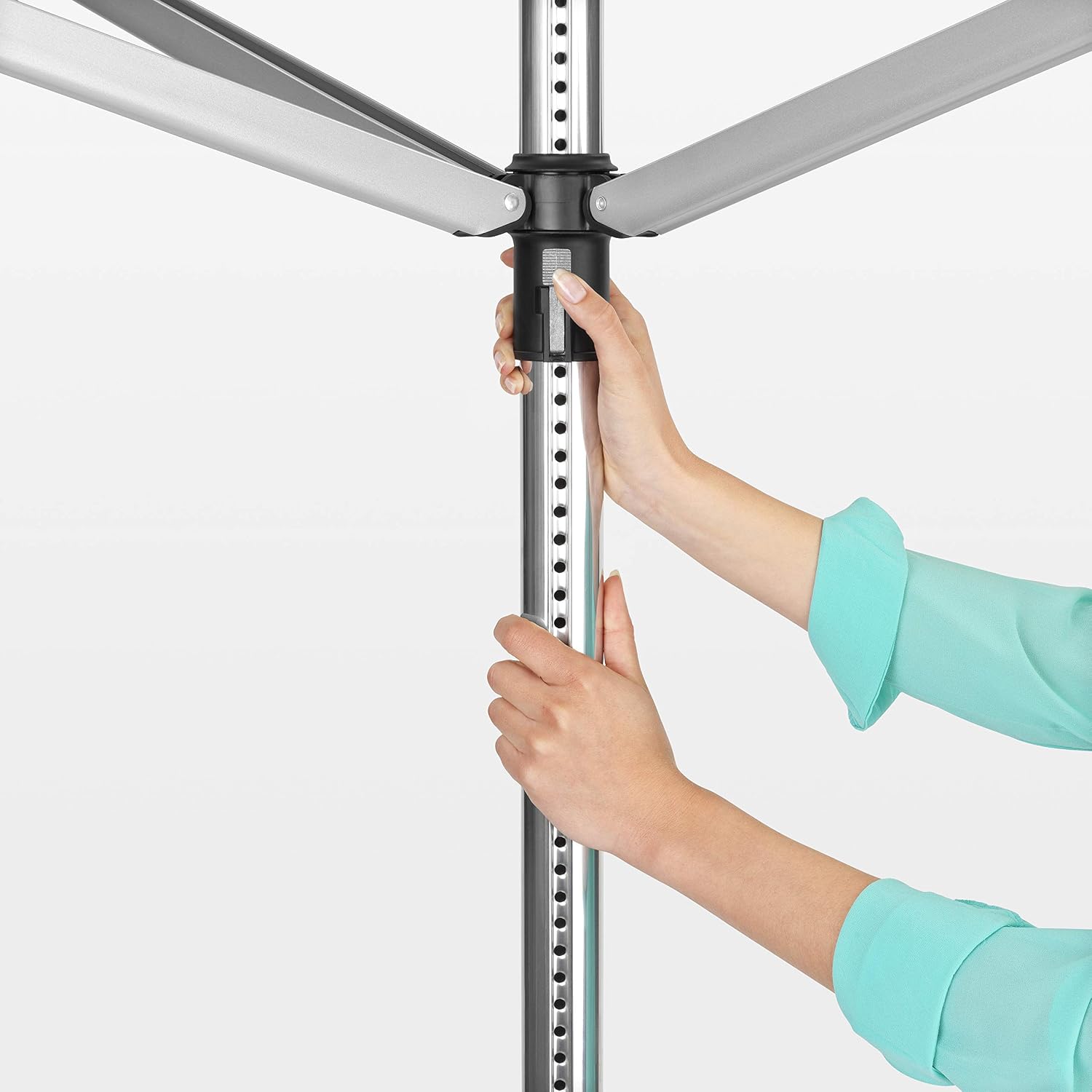 Brabantia, Lift-O-Matic, 50 Metres of Clothes Line, Adjustable in Height, UV-Resistant & Non-Slip Lining, Umbrella System - Image 4
