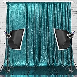 Eternal Beauty Teal Sequin Backdrop, 5x7 Ft Glitter