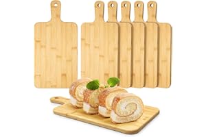 6 Pcs Thicken Cutting Board Bamboo Bulk Wood Chopping Board Serving Board Charcuterie Boards for Laser Engraving Mother' Day 