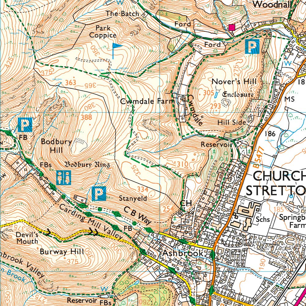 Os Map Church Stretton Buy The Long Mynd & Wenlock Edge: Church Stretton & Craven Arms: 217 (Os  Explorer Active Map) Book Online At Low Prices In India | The Long Mynd &  Wenlock Edge: Church