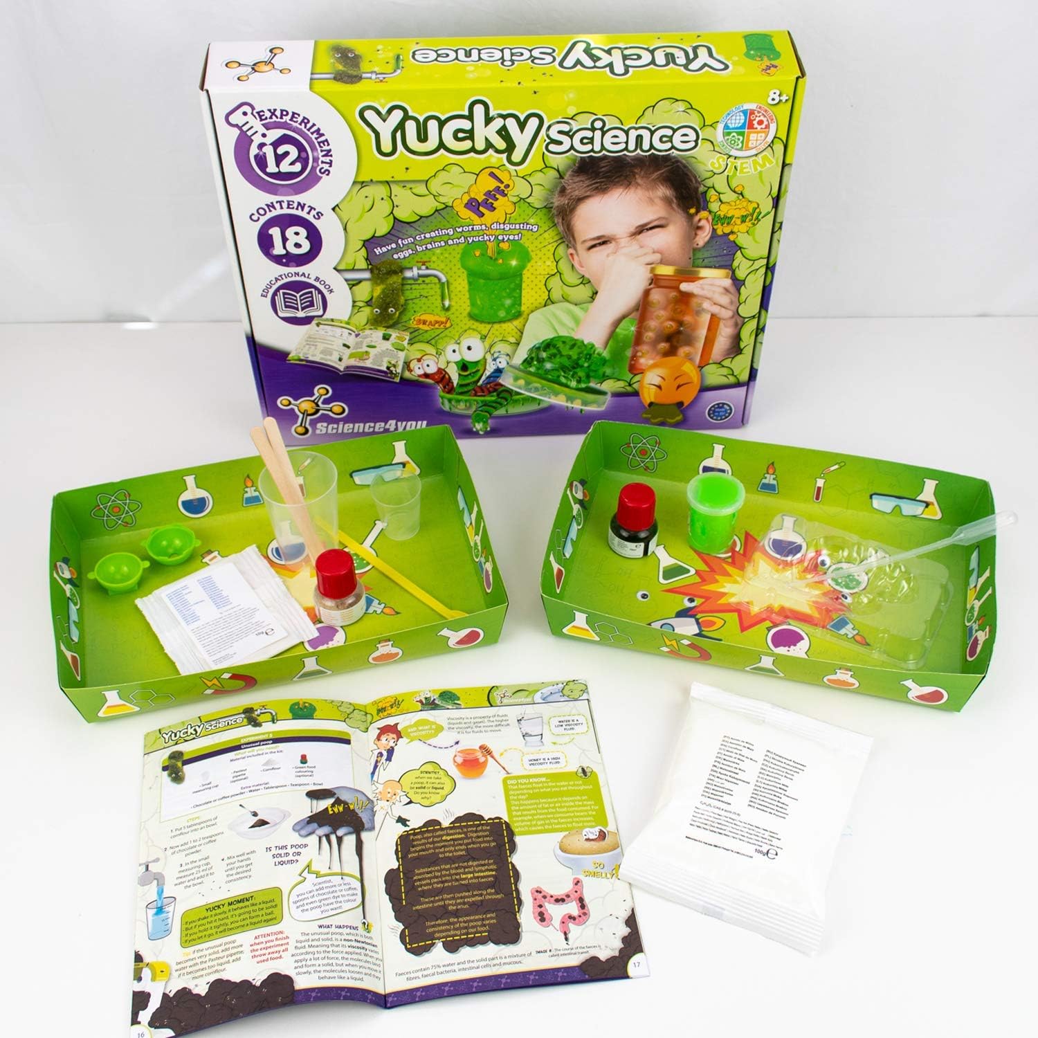 Science 4 You - DOM Yucky Science, Childrens STEM Educational Science kit for Kids Aged 8+, Multi-Colour, Multicolor, Compact/Small - Image 4