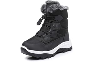 Ahannie Boys Girls Snow Boots Toddler Kids Winter Boots Water Resistant Cold Weather Shoes (Toddler/Little Kid)