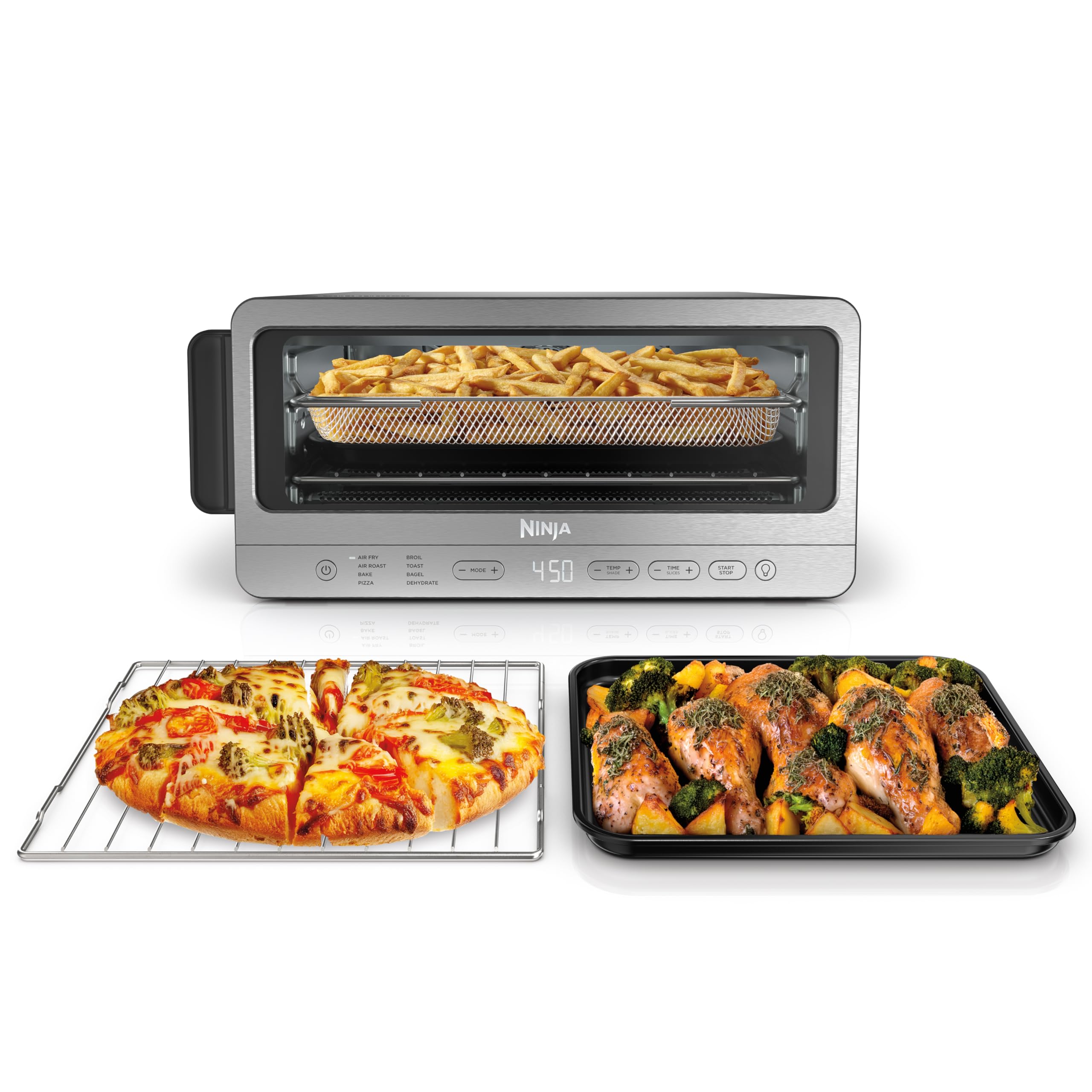 Ninja Flip Toaster Oven & Air Fryer, 8-in-1, Stainless Steel, SP151