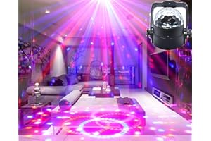 Wonsung RGB Multi-Color LED Sound Activated Disco Light for Home, Birthday, Karaoke, Bar, Pub, Stage, Wedding, Christmas, New