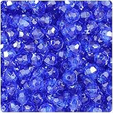 BeadTin Dark Sapphire Transparent 8mm Faceted Round Craft Beads (450pcs)