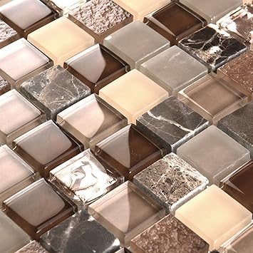 Glass Tile Kitchen Bathroom Backsplash Beach Style Wall Tiles