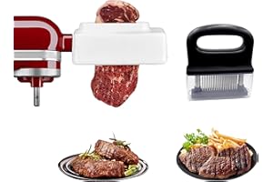 COOKRA Meat Tenderizer Attachment for Kitchen aid Stand Mixer,Meat Tenderizer Tool with 48 Stainless Steel Ultra Sharp Needle Blades,Kitchen Gadgets Utensils for Tenderizing,BBQ,Marinade